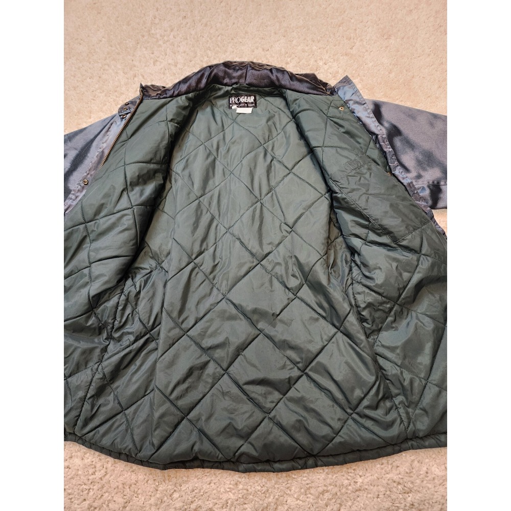 VINTAGE Pro Gear 90s Winter Ski Jacket Satin Nylon Womens Size Medium Jade Green - Picture 8 of 16